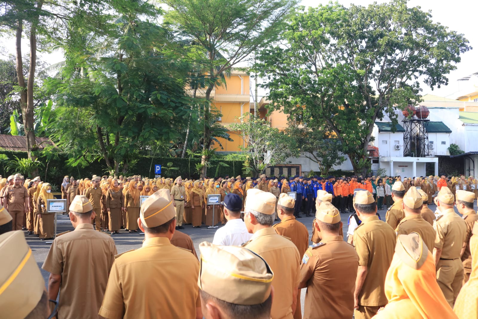  Apel gabungan yang dipimpin Sekda Binjai, Chairin Simanjuntak dan BPBD sebagai pelaksana. (Diskominfo Binjai/Sumut Pos)