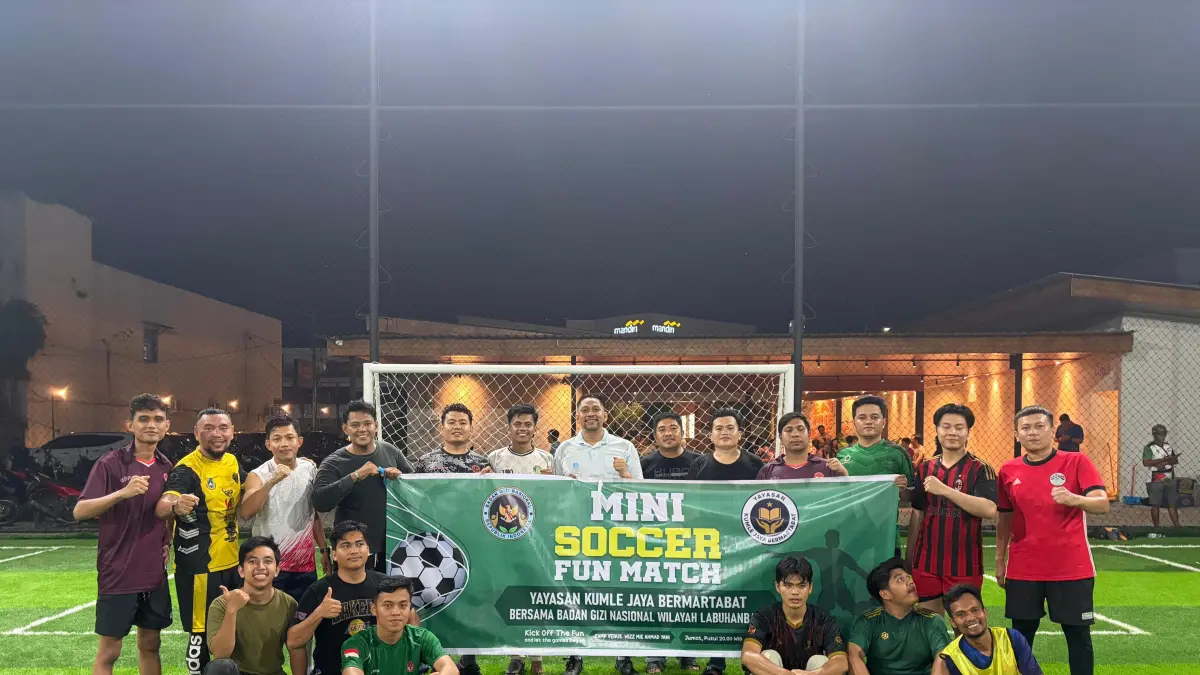Tim Mini Soccer Fun Match Yayasan Kumle Jaya Bermartabat (Dok: Fajar/ Sumut Pos)