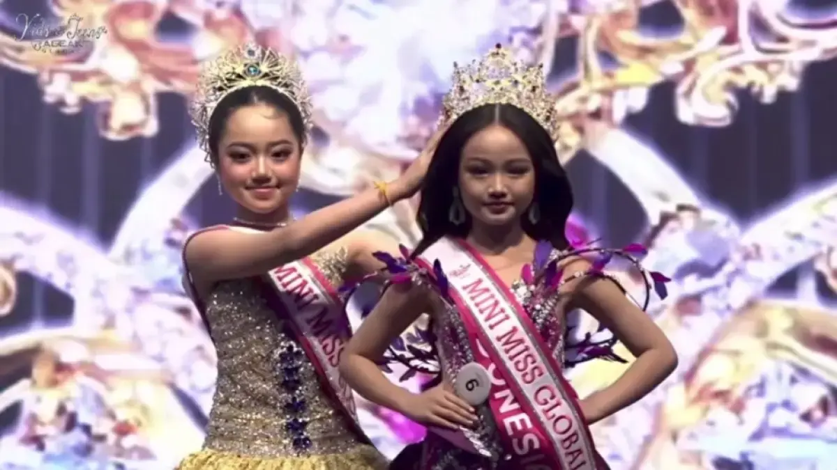 Vallencia Gunawan asal Jawa Timur memenangkan Mini Miss Global 2026. (Dok: istimewa)