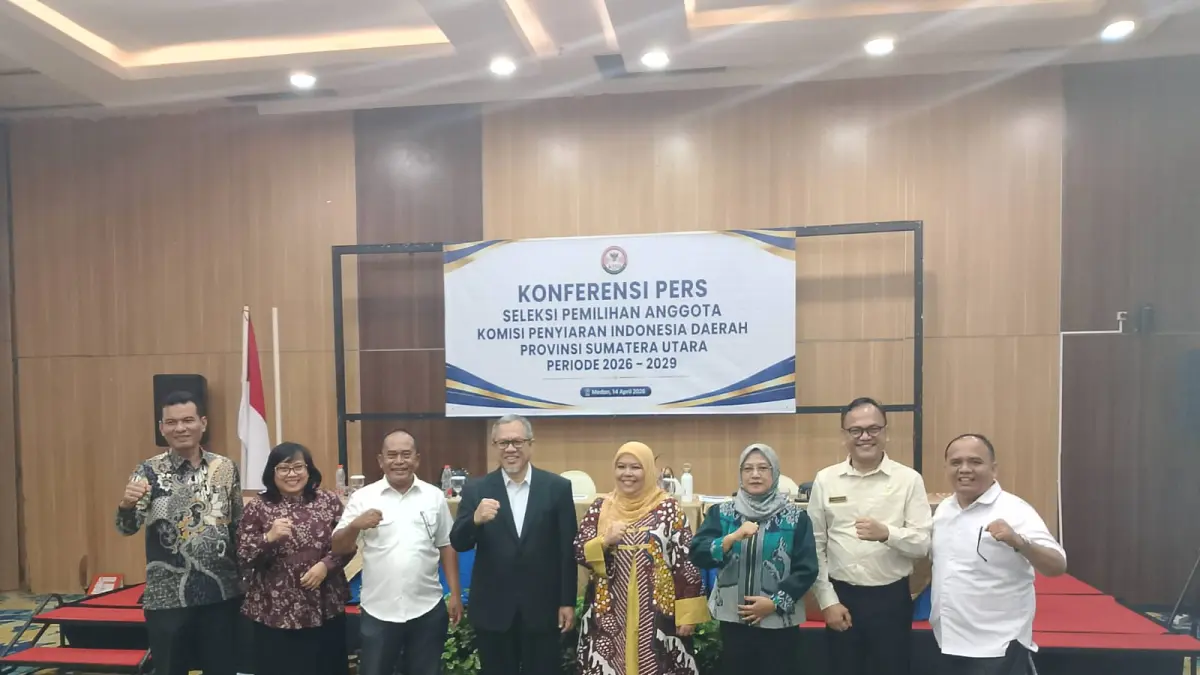 SELEKSI : Tim Seleksi (timsel) Komisi Penyiaran Indonesia Daerah (KPID) Sumatera Utara (Sumut), di Hotel Grand Inna Medan, Selasa (14/4/2026). (Dok: istimewa)