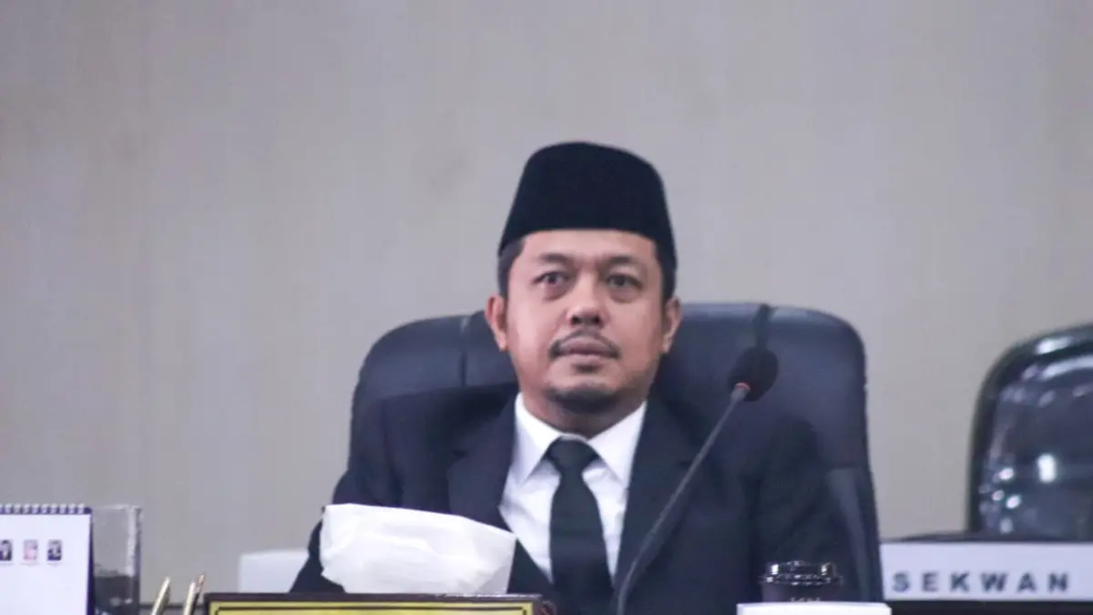 Bupati Padang Lawas Utara, Paluta saat menyampaikan LKPJ 2025 di Gedung Serba Guna Kantor Bupati, Rabu (15/4). (MITRA HARAHAP/SUMUT POS)