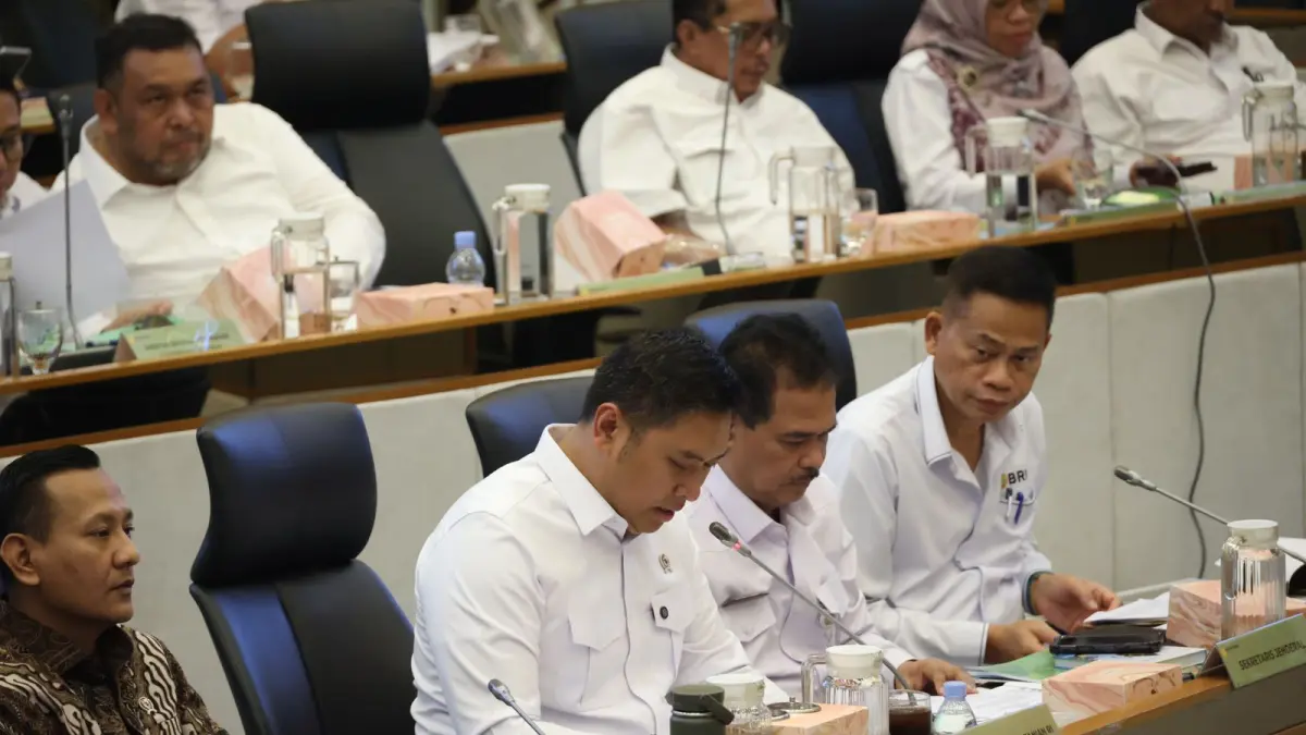 Wakil Menteri Pertanian (Wamentan), Sudaryono dalam Rapat Kerja bersama Komisi IV DPR RI, Jakarta, Selasa (14/4).