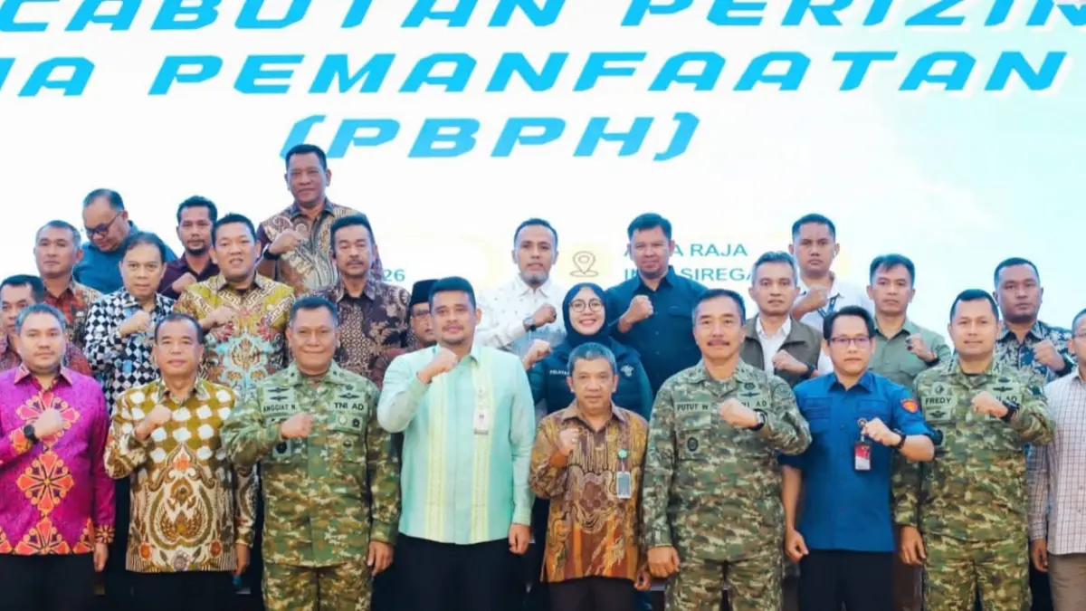 Acara sosialisasi PBPH yang digelar di Aula Raja Inal Siregar, Kantor Gubernur Sumut pada Kamis (16/4/2026). (ISTIMEWA/SUMUT POS)