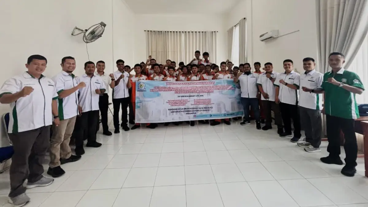 BERBASIS DIGITAL: Dosen PJKR UPMI gelar pengabdian kepada masyarakat yang diikuti guru dan siswa. (Istimewa/Sumut Pos)