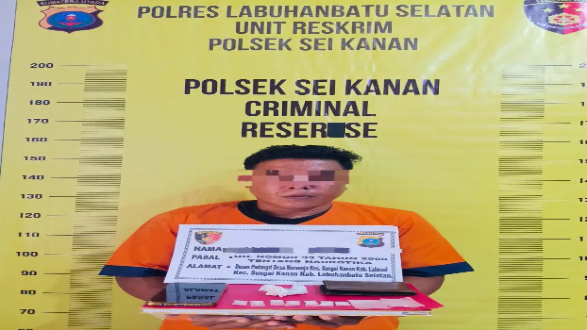DIAMANKAN: Tersangka dan barang bukti saat diamankan. (Khairudddin/Sumut Pos)