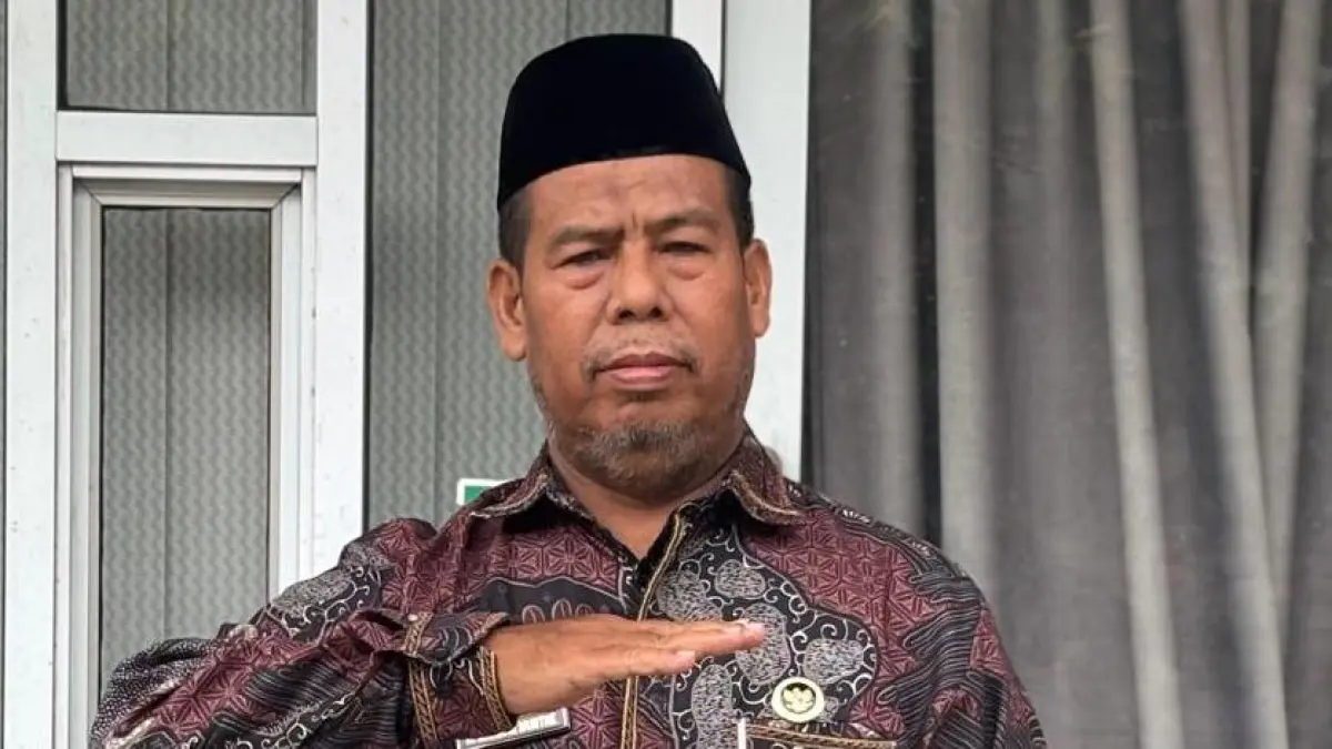 Kepala Kantor Kementerian Haji dan Umrah Labuhanbatu, Mahdan Munthe (Fajar/Sumut Pos)