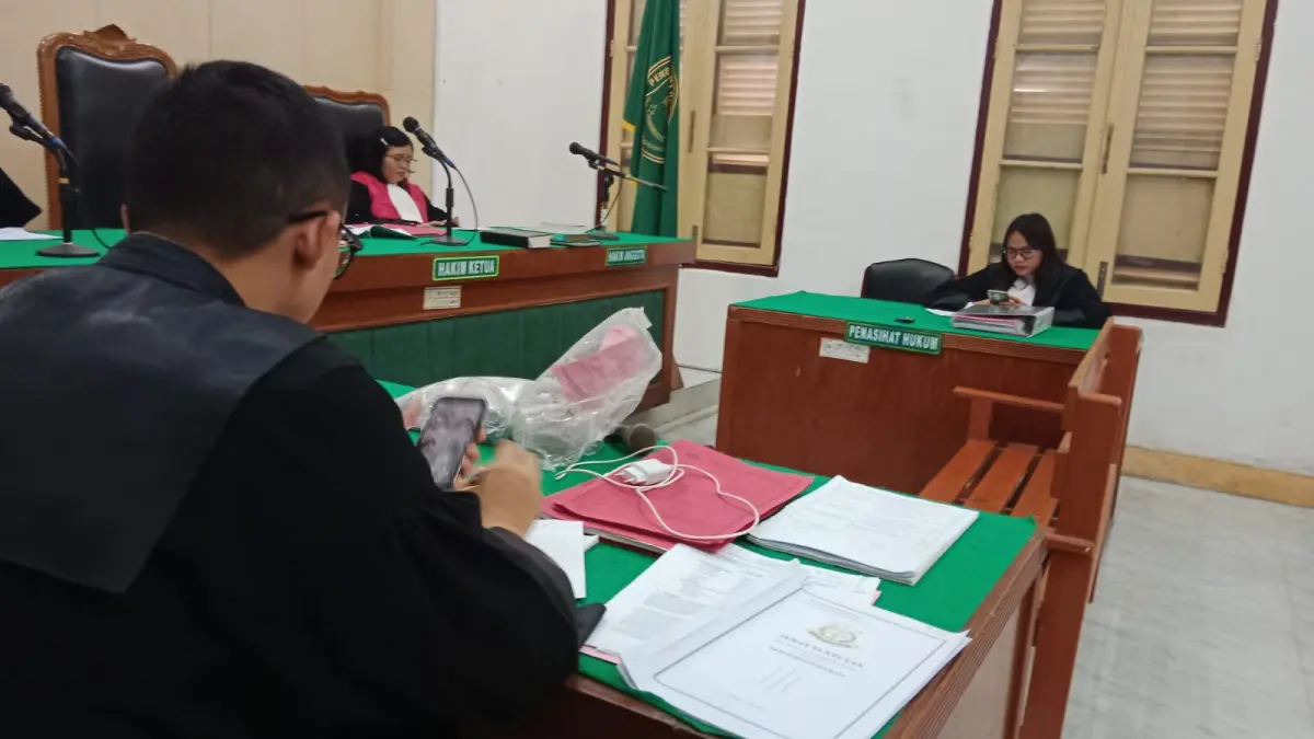 KASUS: Majelis hakim menyidangkan dua terdakwa kasus kokain secara virtual di PN Medan, Rabu (29/4/2026) sore. (Dok: istimewa)
