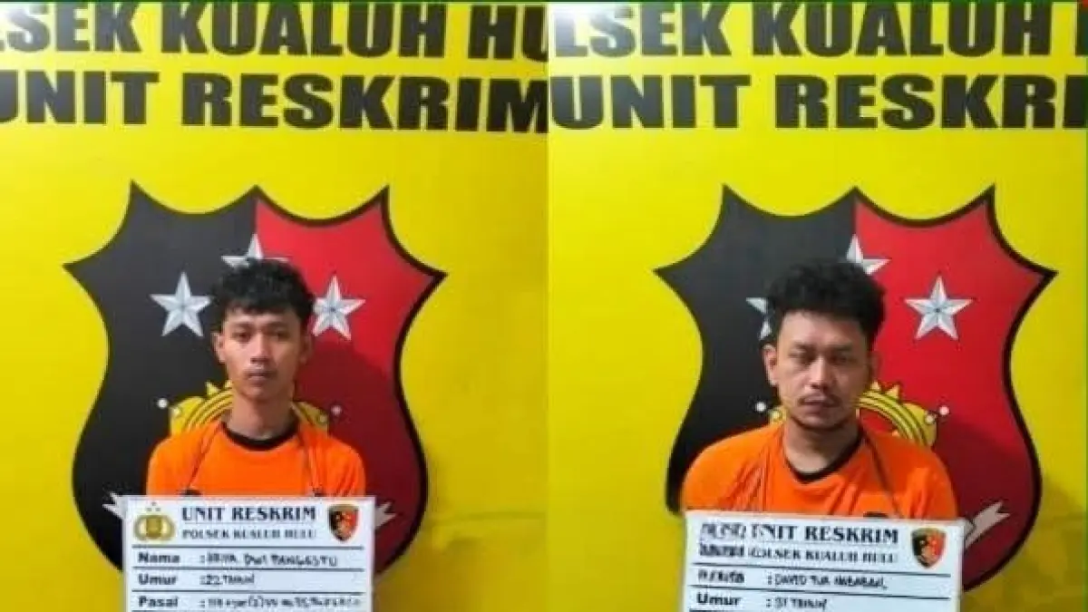  Polsek Kualuh Hulu Gagalkan Peredaran Sabu 10,10 Gram, Dua Tersangka Diamankan di Damuli Pekan. ( Istimewa/Sumut Pos )