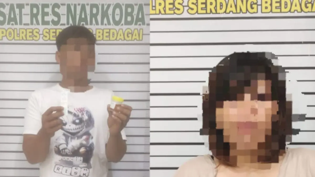 Dua tersangka yang diamankan masing-masing berinisial M U alias M (39), ibu rumah tangga, warga Kampung Suderejo, serta M I W alias W Ceper (27), wiraswasta, warga Kampung Pengkolan. ( Fadly/Sumut Pos)