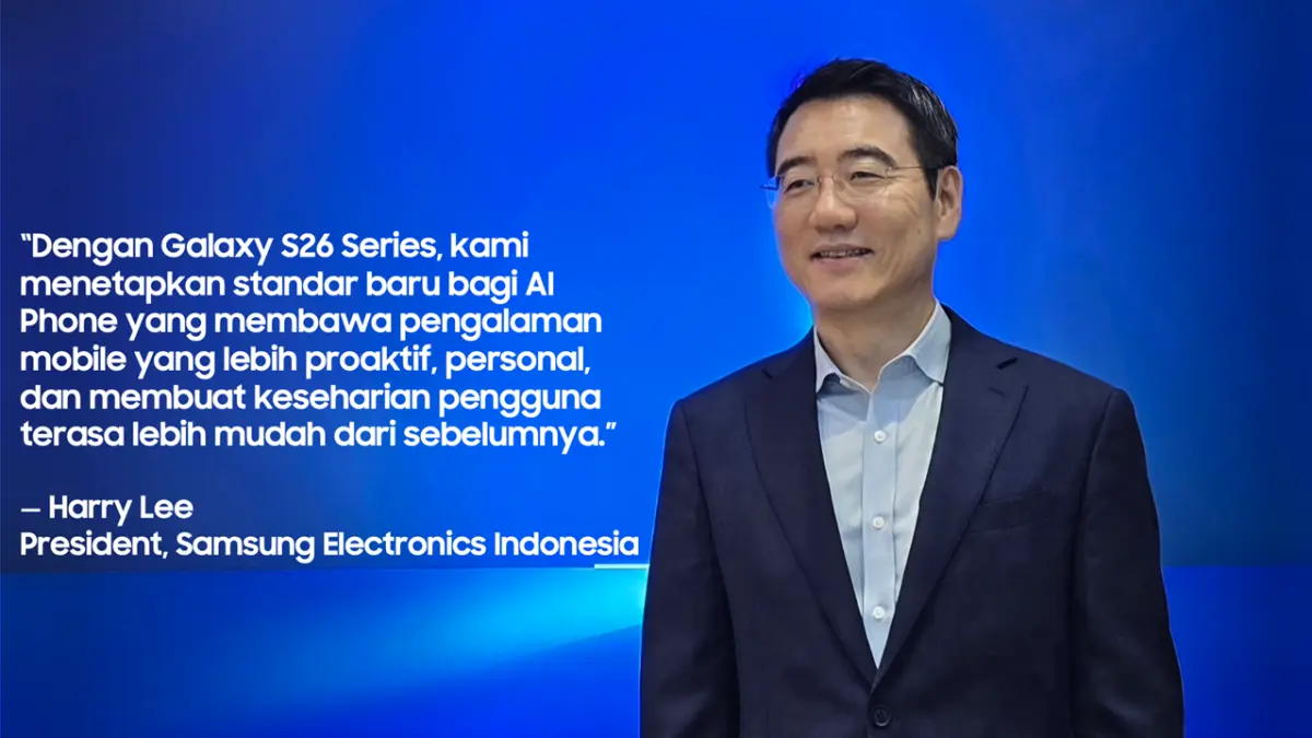 Harry Lee, President of Samsung Electronics Indonesia, memaparkan visi perusahaan dalam menghadirkan pengalaman Galaxy AI yang aman, mengutamakan privasi, dan dirancang khusus untuk mempermudah rutinitas harian pengguna di Indonesia.