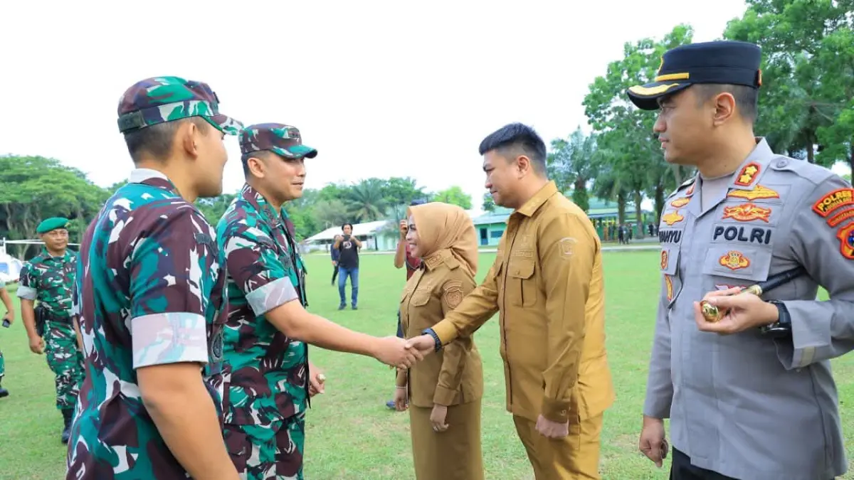  Bupati Labura sambut Kunker Pangdam I/BB di Wilayah Kodim 0209/LB. (istimewa/Sumut Pos )