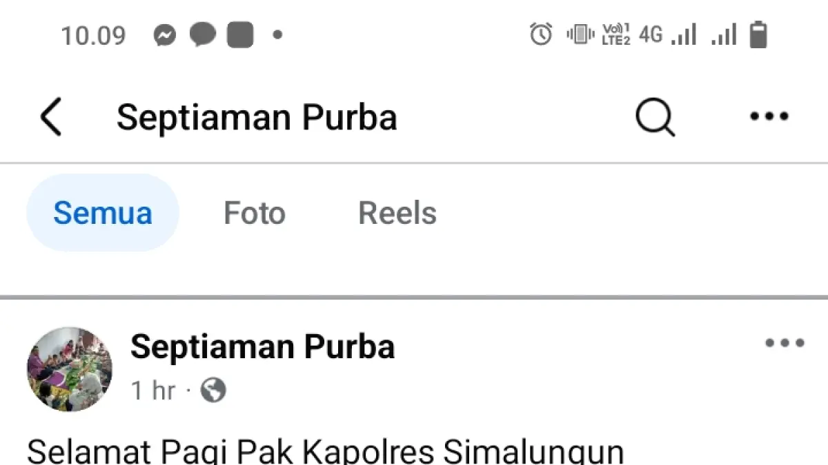 Postingan di akun FB Septiaman Purba. (IST)