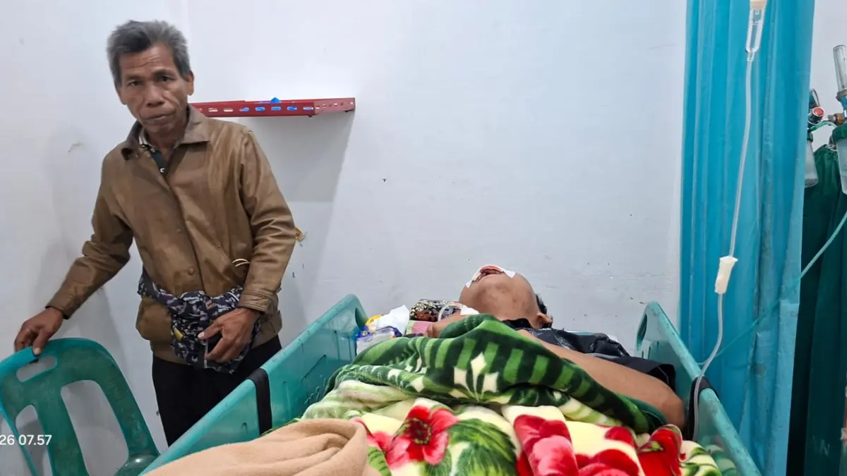 DIRAWAT. Wandaniel Girsang korban perampokan menjalani perawatan di RSUD Sidikalang, Kamis (7/5/2026). (Istimewa/Sumut Pos)