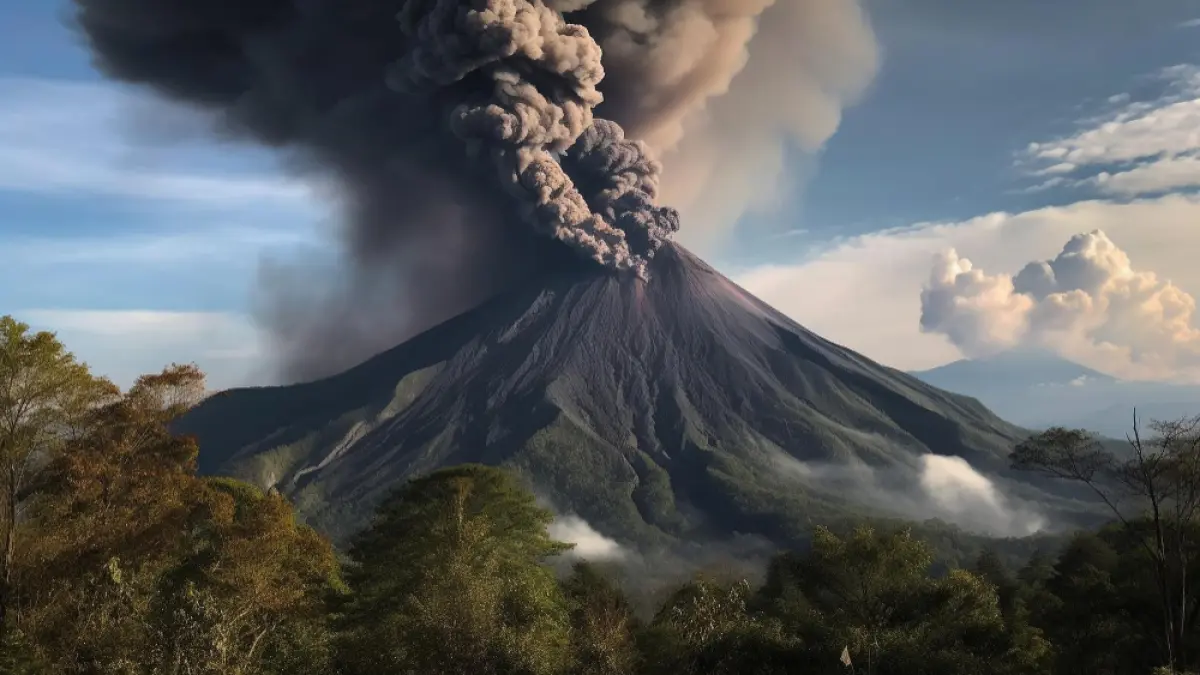 ILUSTRASI: Erupsi Gunung Dukono di Halmahera Utara menewaskan dua pendaki asal Singapura dan satu WNI. Tim SAR masih lakukan evakuasi korban.(FREEPIK)