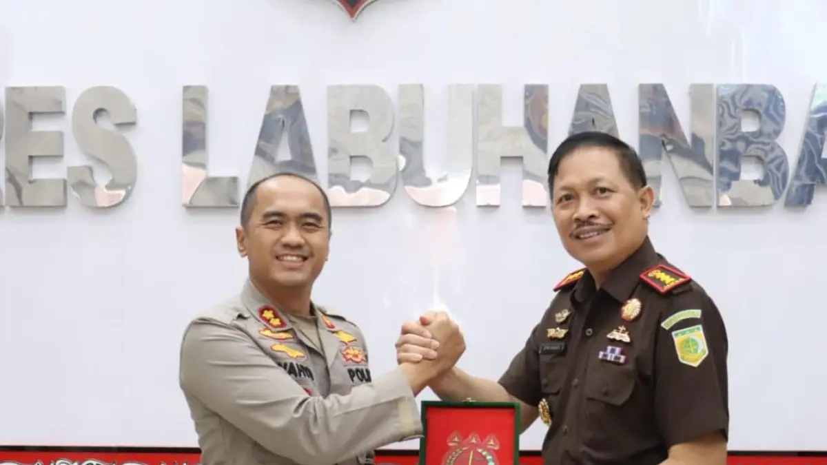 AUDIENSI: Kejari Labuhanbatu melakukan audiensi ke Mapolres Labuhanbatu di kawasan Jalan MH Thamrin, Rantauprapat (Fajar/Sumut Pos)