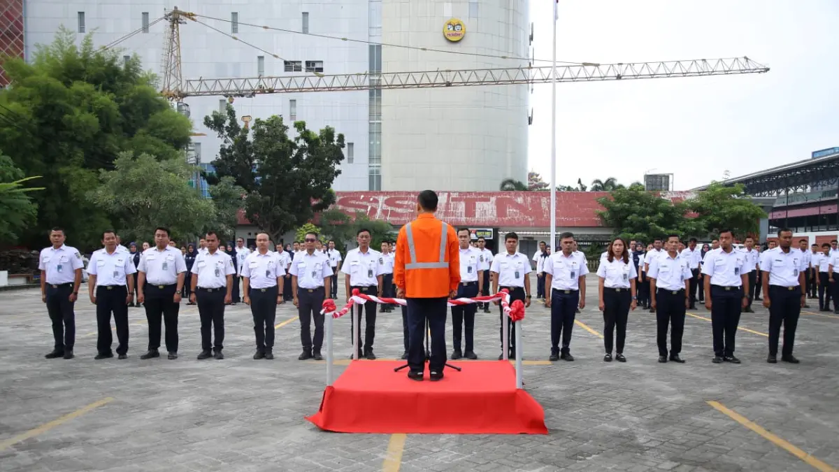 KAI Divre I Sumut Perkuat Keselamatan Operasional Jelang Libur Panjang Lewat Apel Safety Awareness.