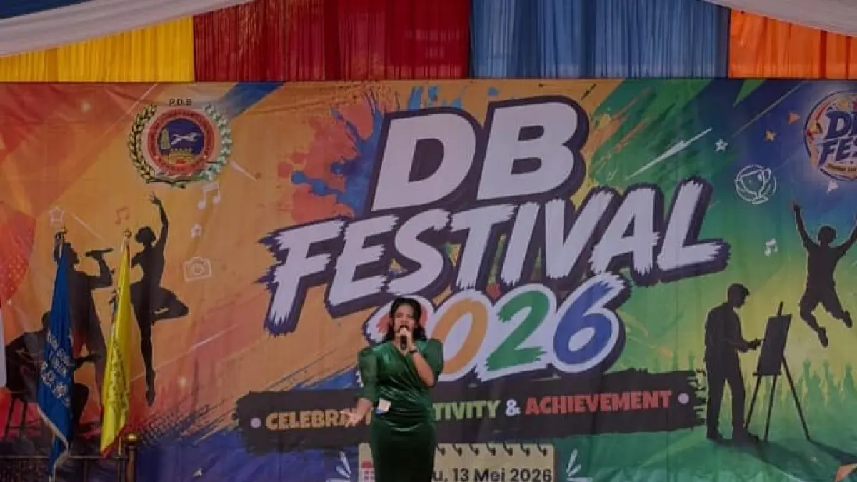 LOMBA: Penampilan peserta lomba nyanyi di ajang Filano Goes to School Dharma Bakti Festival 2026. (Dok Alfa Scorpii)