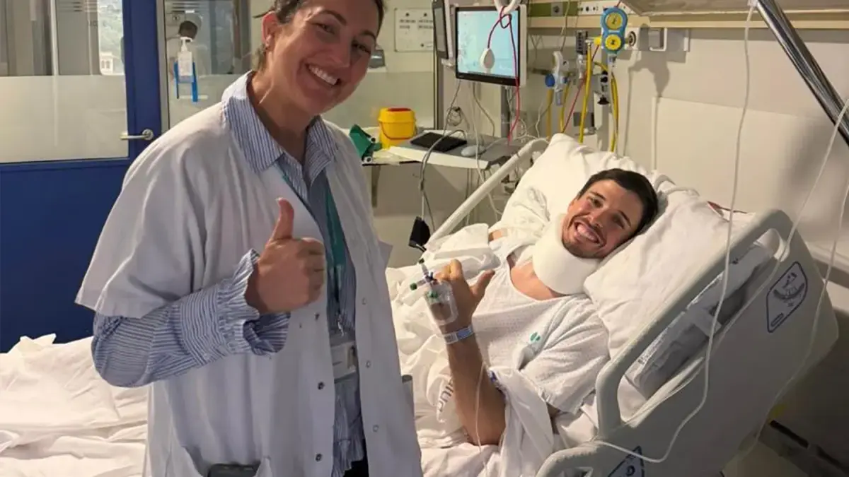 Alex Marquez usai jalani operasi.setelah alami kecelakaan di sirkuit Catalunya 2026.  (Dok. IG @gresiniracing)
