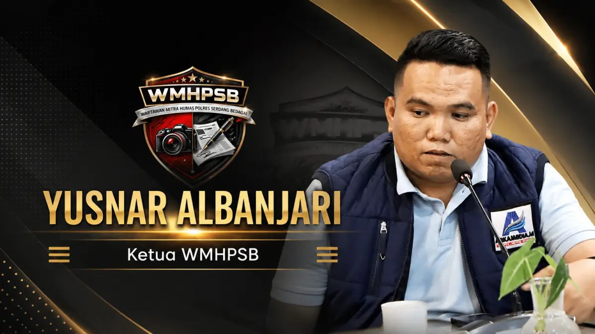 Ketua Wartawan Mitra Humas Polres Serdang Bedagai (WMHPSB) Yusnar Al Banjari. (Humas Polres Sergai)