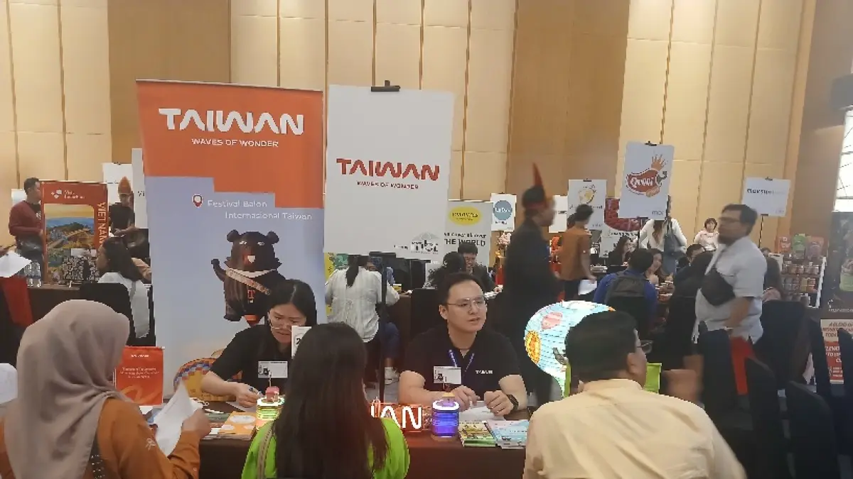 Perwakilan Taiwan Tourism Information di MBT 2026. (Dok: Juli Ramadhani Rambe/Sumut Pos)