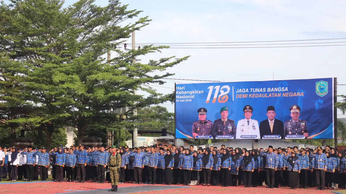 HARKITNAS: Pemkab Palas menggelar upacara Harkitnas ke-118. (MITRA HARAHAP/SUMUT POS)