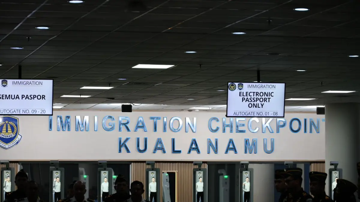 Bagian Imigrasi di Bandara Kualanamu, Deliserdang, Sumut.