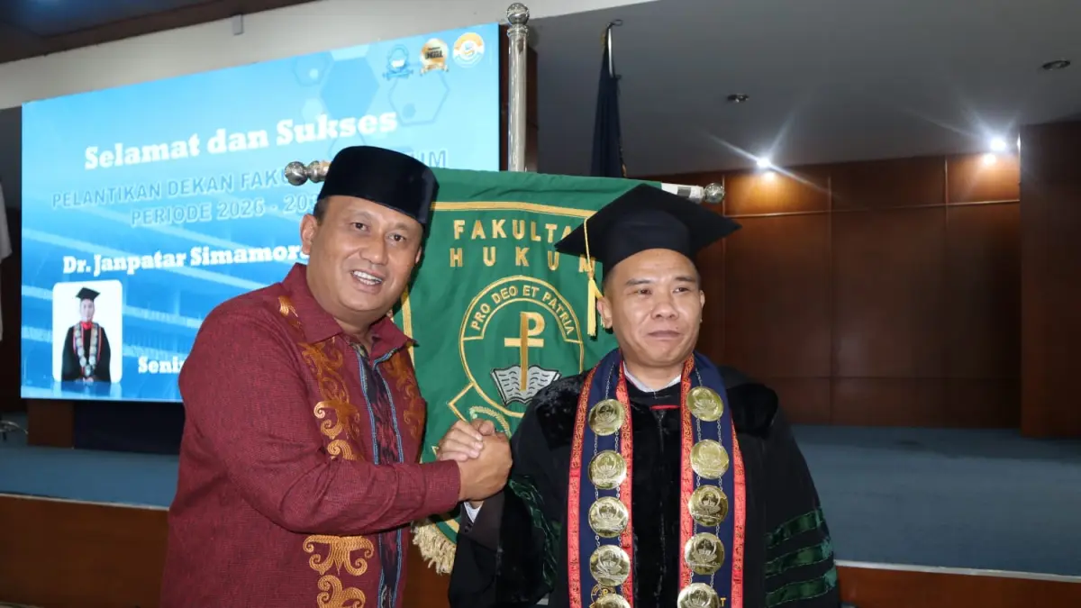 Dekan FH UHN Janpatar Simamora, terpilih kembali menjadi dekan untuk perido kedua. (Dok: FH UHN)
