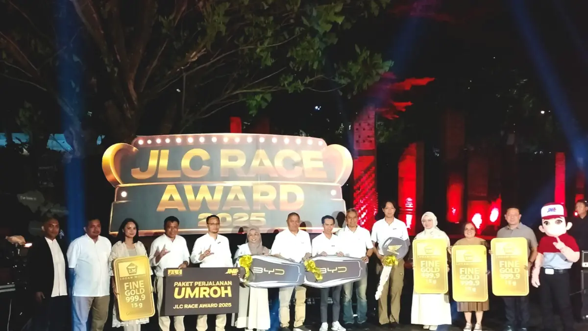 Puncak acara JLC Race Award 2025 dilaksanakan Rabu malam (20/5) di Hutan Kota by Plataran Senayan, Jakarta. (foto : JNE)