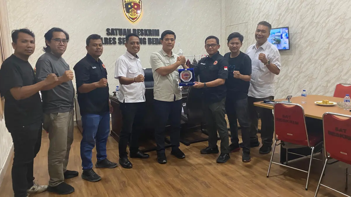 Ketua Forwakum Sergai-Tebing Tinggi Darmawan didampingi jajaran pengurus . (Dok Forwakum Sergai/Sumut Pos)