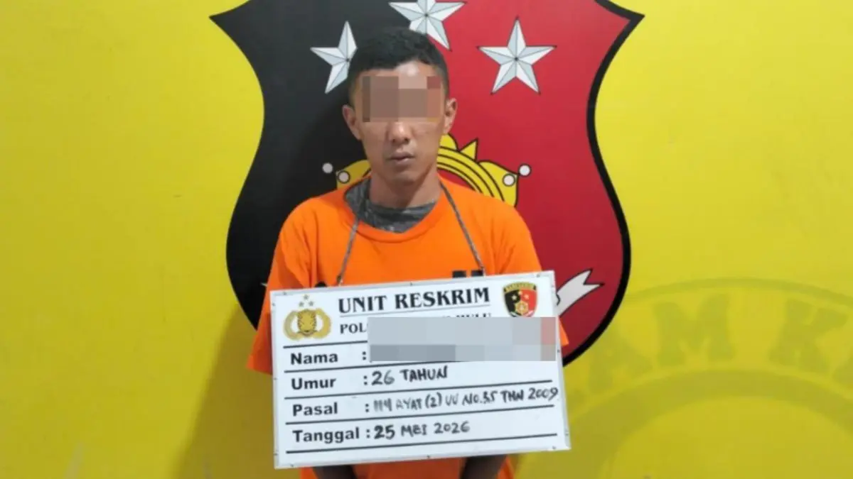 Tersangka HFH ditangkap polisi sekaitan kepemilikan dugaan sabu (fajar)