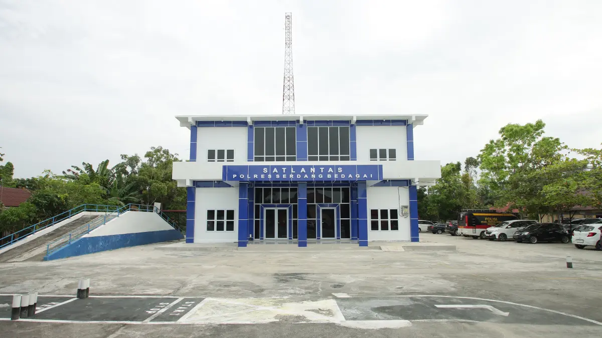 SATLANTAS: Kantor Satlantas Polres Sergai di Sei Rampah. (Dok: Fadli/ Sumut Pos)

