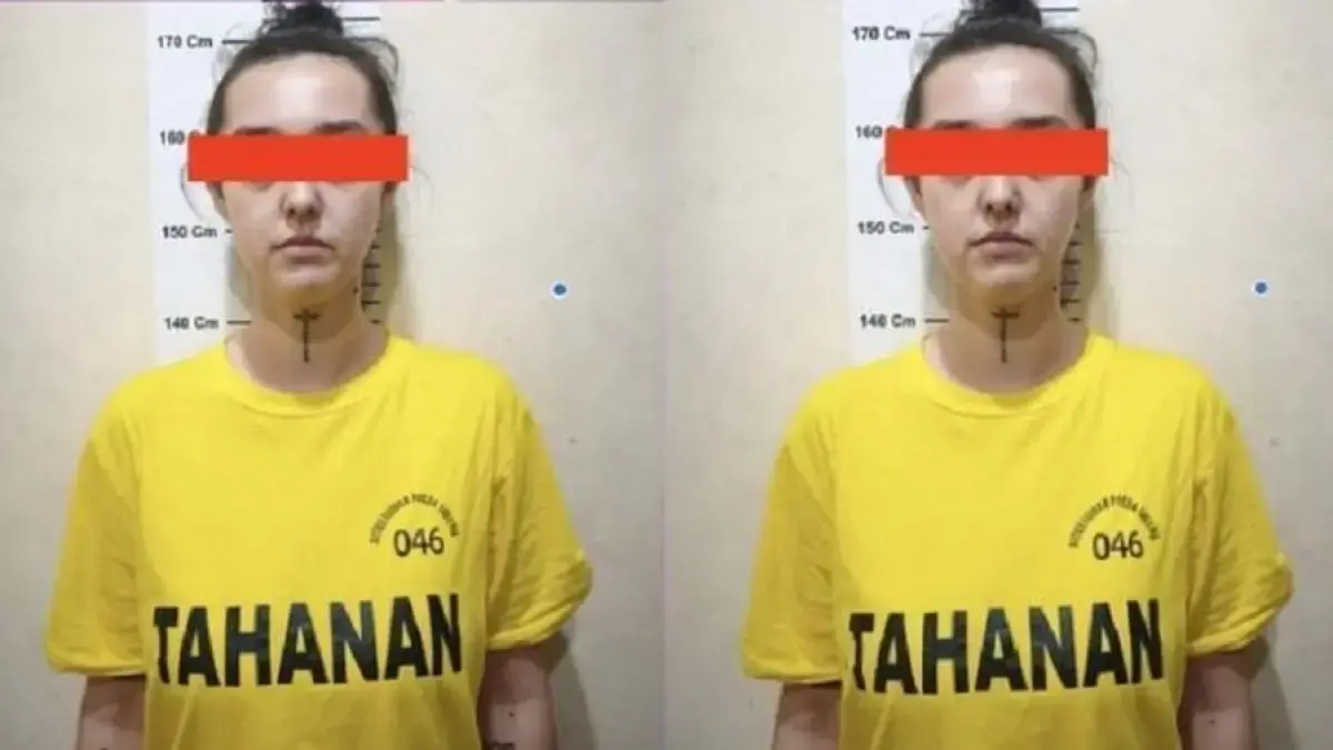 Febiola Elizabeth saat ditahan polisi. (Dok: JPG)