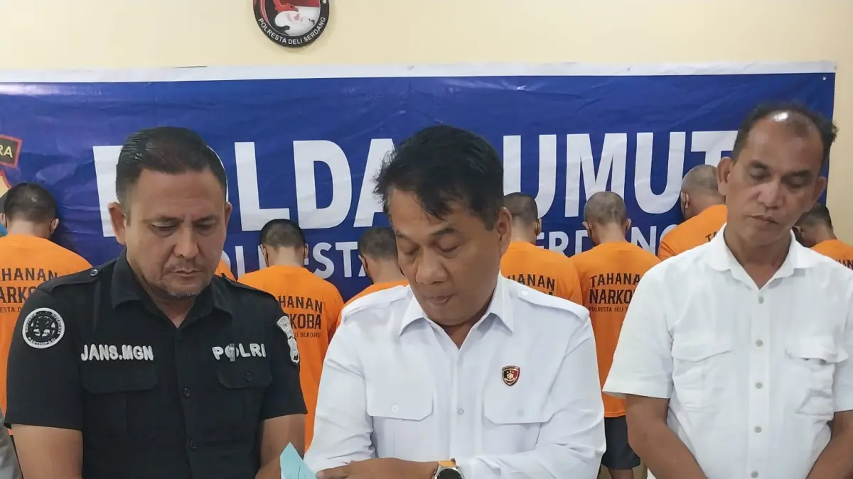 Sat Narkoba Polres Deli Serdang paparkan hasil pengungkapan. (Batara/Sumut Pos)