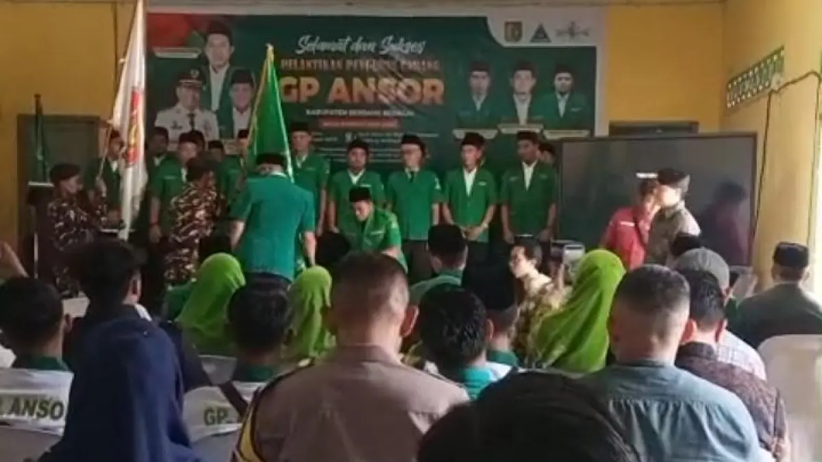 LANTIK: Suasana Pelantikan GP Ansor Kabupaten Serdangbedagai di Aula Fesa Sei Rejo, sabtu (6/6/2026). (Dok: GP Ansor)

