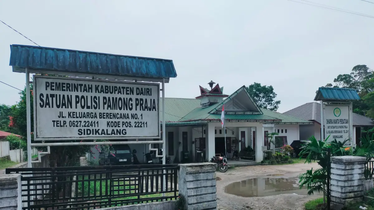 Kantor Satpol PP Kabupaten Dairi. (RUDY SITANGGANG/SUMUT POS)