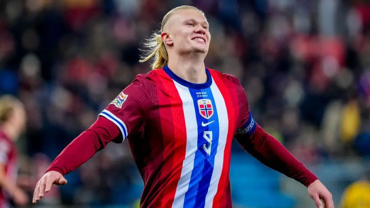 TUMPUAN GOL: Bomber Norwegia Erling Haaland (foto kiri) dan striker Iraq Aymen Hussein bakal beradu klinis dalam matchday pertama grup I Piala Dunia 2026 di Gillette Stadium, Foxborough, dini hari nanti (17/6). (bbc)

