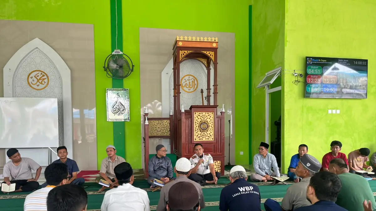 
Pengajian wargabinaan di Lapas Binjai. (Humas Lapas Binjai/Sumut Pos)