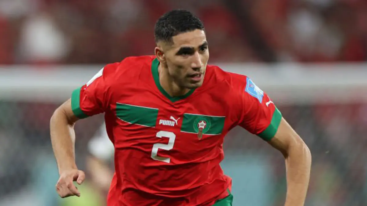 Achraf Hakimi, pemain Timnas Maroko. (ligaolahraga)