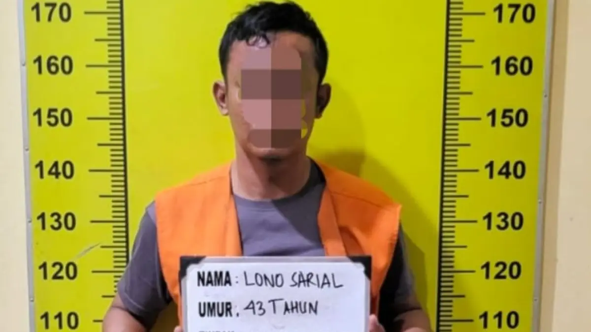 PEMILIK: Lono Sarial pemilik narkoba jenis sabu seberat 506,87 Gram. (Dok: Polresta Deliserdang)