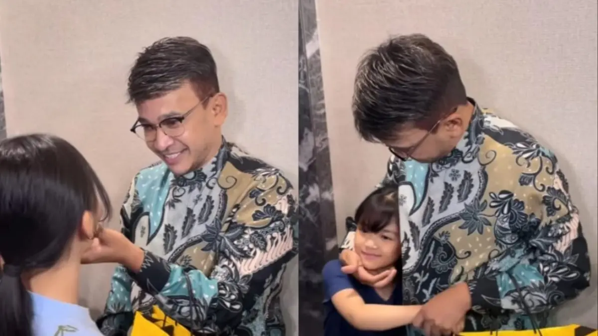 KETEMU: Ruben Onsu saat ketemu putrinya di bandara sebelum berangkat umrah. (Dok: instagram)