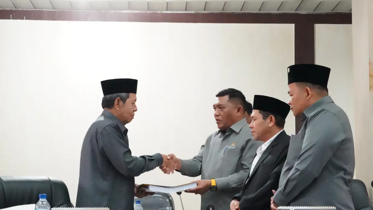  Pemkab Paluta sampaikan LPj APBD 2025, Raih Opini WTP dan bukikan SILPA Rp 34 Miliar, Selasa  (23/6/ 2026). (Mitra Harahap/Sumut Pos)
