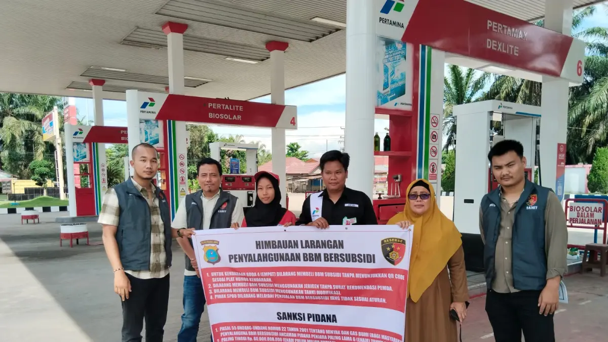 Polres Padang Lawas dan Diskoperindag sidak SPBU Hutalombang, Pasir Julu, Selasa (23/6/ 2026). (Mitra Harahap/Sumut Pos)