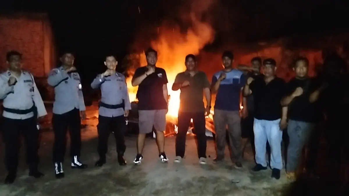 Satres Narkoba Polres Labuhanbatu menggelar  GSN di Lingkungan II Kampung Baru, Kelurahan Aek Kanopan Timur, Labura (Fajar/Sumut Pos)