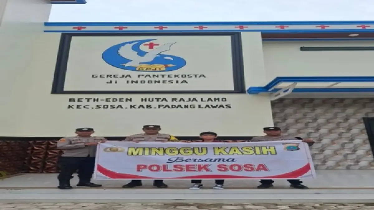 Potret Toleransi dan sigapnya Personel Polri jaga kekhidmatan Ibadah 4 Gereja, Minggu 28 Juni 2026. (Mitra Harahap/Sumut Pos)