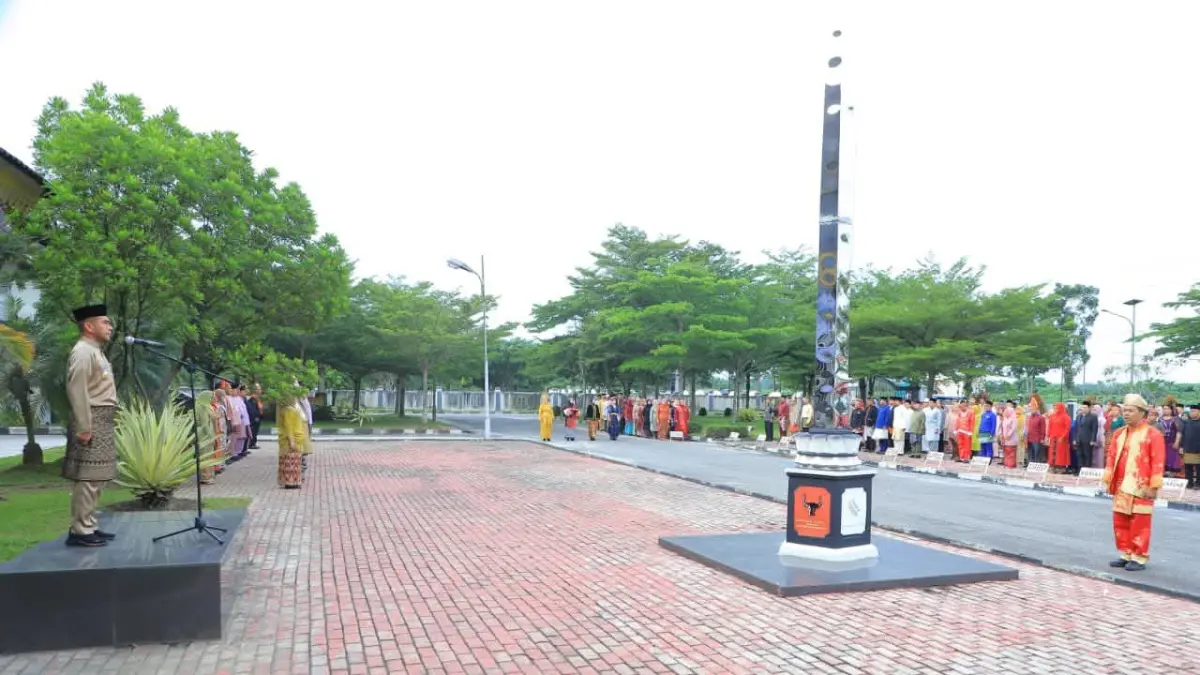 Wabup Labura Pimpin Upacara Peringatan Harganas. (Indra/Sumut Pos)