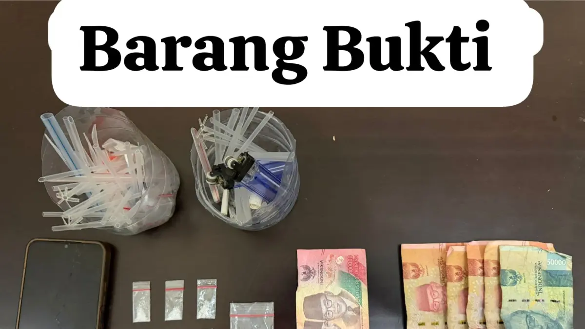 Barang bukti tindak pidana narkotika diamankan  Satresnarkoba Polres Batu Bara, Senin(29/6/2026). (Foto HumasPolres Batubara)