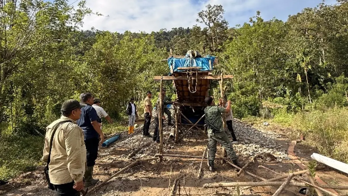 PETI: Pemerintah Provinsi Sumatera Utara  memberantas aktivitas Pertambangan Emas Tanpa Izin (PETI) di Kecamatan Kotanopan, Kabupaten Mandailing Natal. (Dok: Disperindag dan ESDM Sumut)
