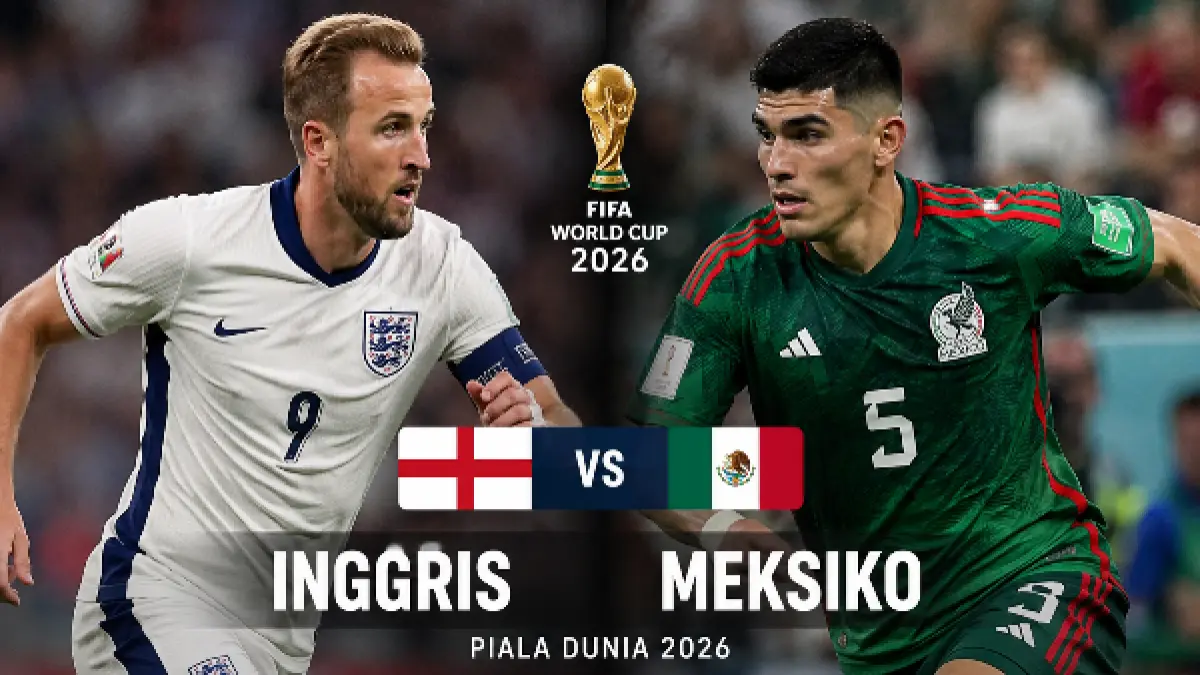 Harry Kane akan menghadapi ujian berat dari duet bek tengah Cesar Montes dan Johan Vasquez di di Stadion Azteca, Mexico City, Senin (6/7) pukul 07.00 WIB (Gpt AI)