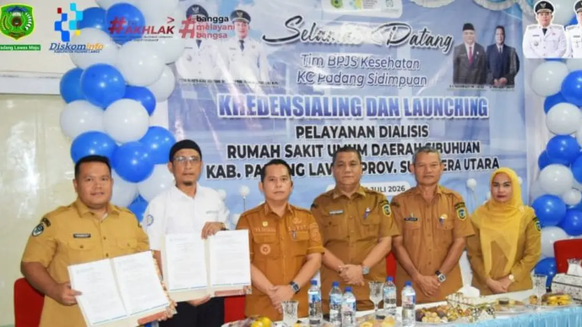 Peluncuran resmi unit pelayanan Dialisi atau cuci darah di Rumah Sakit Umum Daerah Sibuhuan, Senin 6 Juli 2026. (Mitra Harahap/Sumut Pos)