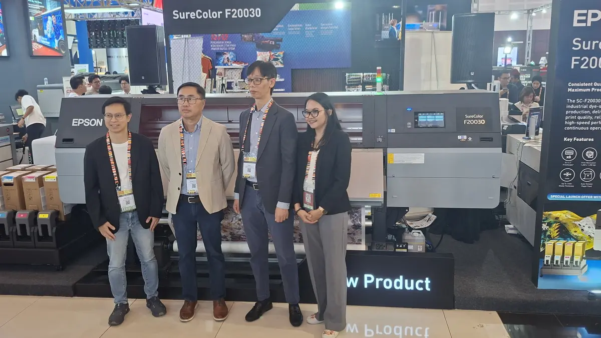 LUNCUR: Peluncuran SureColor SC-F20030 pada pameran Surabaya Printing Expo (SPE) 2026. (Dok: Epson)